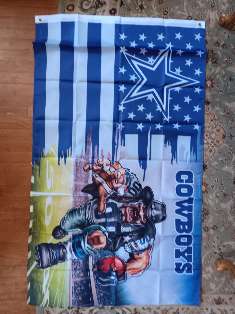 Dallas Cowboys NFL 3X5 Feet American Flag Banner Pole or Wall Decor